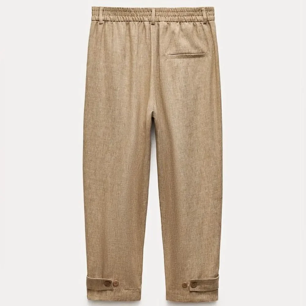 ZARA LINEN BLEND PANTS ZW COLLECTION